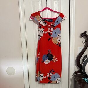 RACHEL Rachel Roy Strapless Red Floral Dress